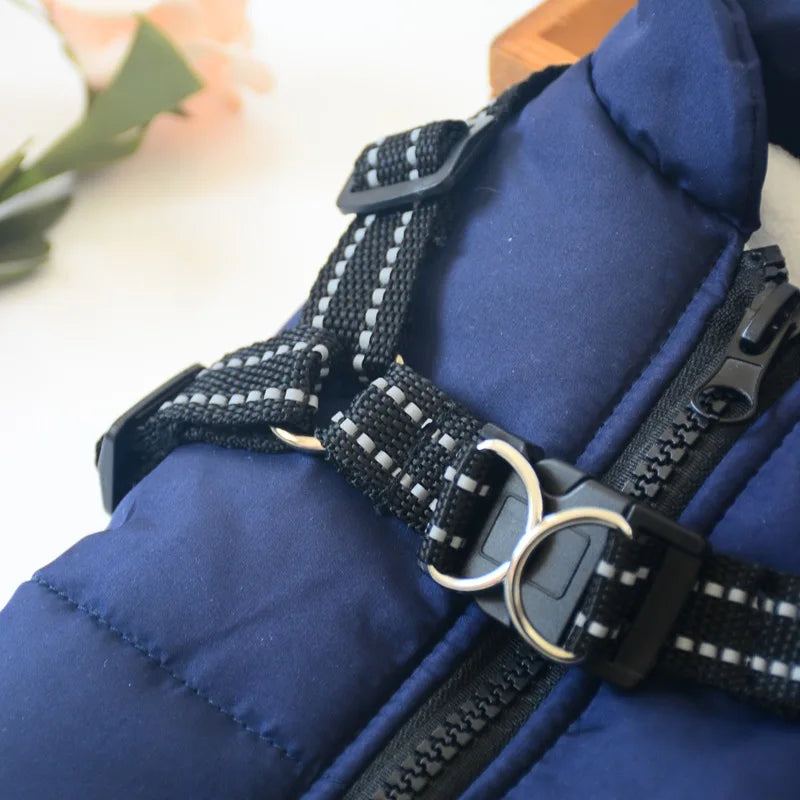 Dog winter Jacket With Harness