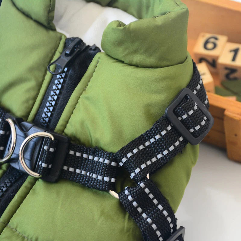 Dog winter Jacket With Harness