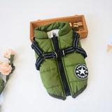 Dog winter Jacket With Harness