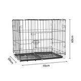 Extra Large Wire Dog Crate with 2 Doors and Tray