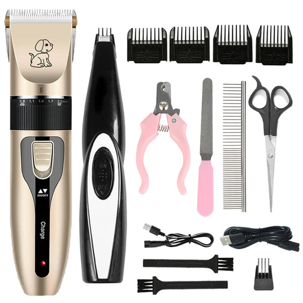 Professional Cat & Dog Hair Rechargeable Clipper Grooming Kit - Pet Wonders