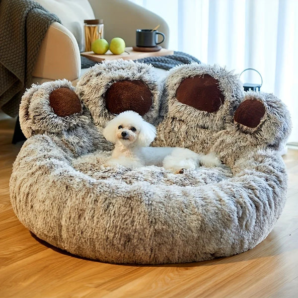 Cute Bear Paw Shape Comfortable Cozy Pet Sleeping Beds For Dog - Pet Wonders