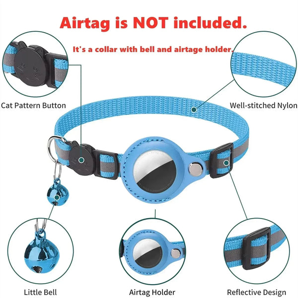 Anti-Lost Airtag GPS Tracker Protective Case With Bell Reflective For Pets - Pet Wonders