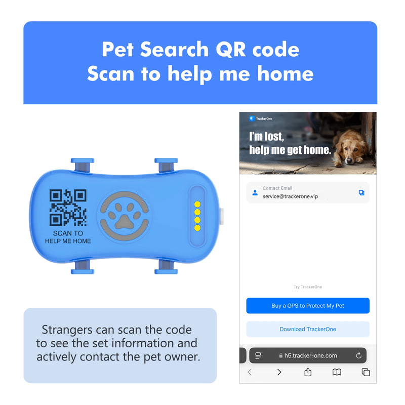 GP30 Pet Tracker Dog Cat Tracker Smart Light Sound Search Lost Finder Waterproof Tracking Device for Pets with Free Trial - Pet Wonders