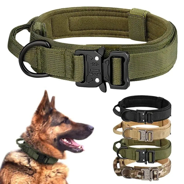 Tactical Dog Collar Metal Buckle