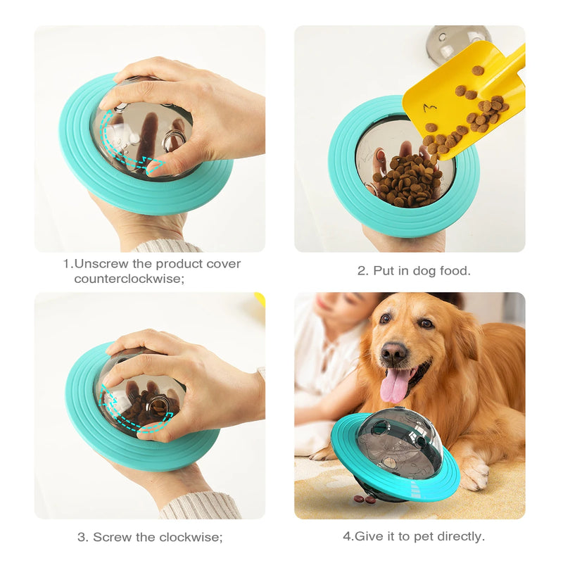 Dog Interactive Food Leaking Dispensing Treat Ball For Small Large Dogs - Pet Wonders