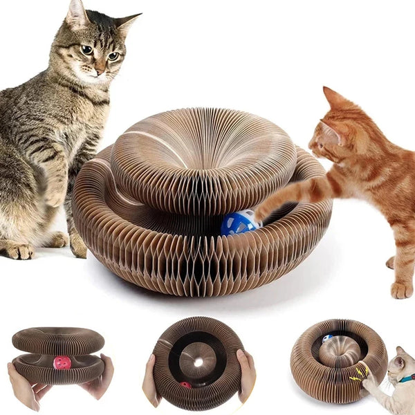 Magic Organ Board Round Corrugated Scratching Post Toys for Cats - Pet Wonders