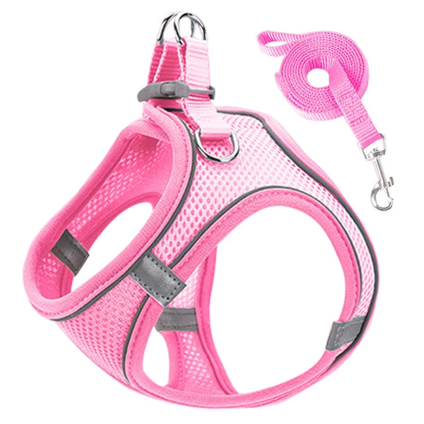 Adjustable & Reflective Harnesses & Leashes Set For Pets