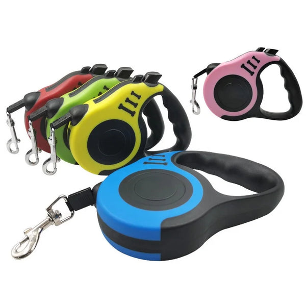 3 & 5 Meters Retractable Rope & Belt Automatic Flexible Leash For Pets - Pet Wonders