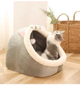 Nest Round Sleeping Cave Kitten Beds With Basket & Lounger Cushion - Pet Wonders