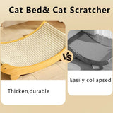 Wooden Scratching & Detachable Wear-resistant Pads Multifunction Cats Sleeping Bed - Pet Wonders