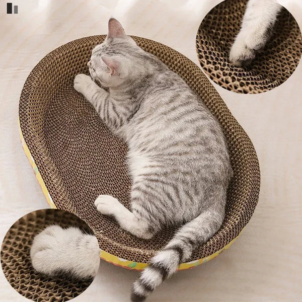 Cats Scratching Board Oval Wear-resistant Beds and Furniture For Pets - Pet Wonders