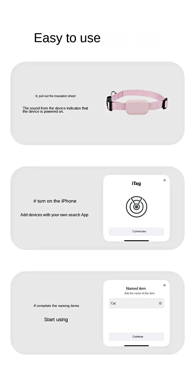 Waterproof Mini Dog Gps Animal Tracking Movement Alert Collars Anti Lost Tracker For Cats And Puppies Remote Global Locator - Pet Wonders