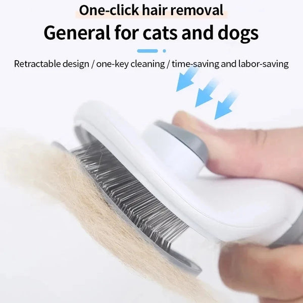 Self-cleaning Hair Remove Comb Slicker Brush Hair Removal Comb For Pets - Pet Wonders