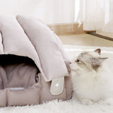 Dual purpose arched fully enclosed and warm, soft and comfortable bed For Cats - Pet Wonders