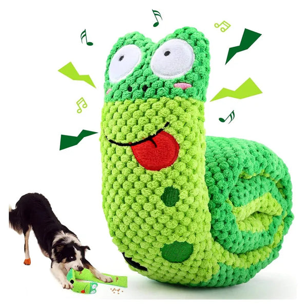 Dog Puzzle Feeder Interactive Indestructible Plush Sound Squeak Puppy Toys - Pet Wonders