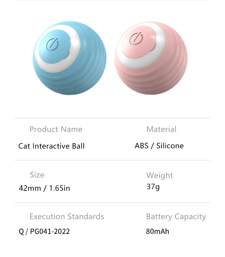 Smart Indoor Automatic Rolling Magic Ball Electronic Interactive Cat Toy - Pet Wonders