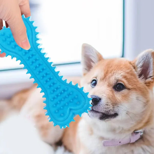 Pet Chew Toy Soft Rubber Bite-resistance Bone Shape Teeth Grinding Chewing Toys - Pet Wonders