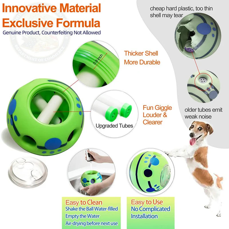 Interactive Food Dispensing Treat Pet Giggle Ball - Pet Wonders