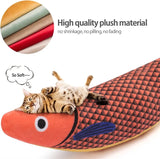 3D Simulation Fish Goldfish Interactive Sounding Cat Chew Bite Plush Toys - Pet Wonders