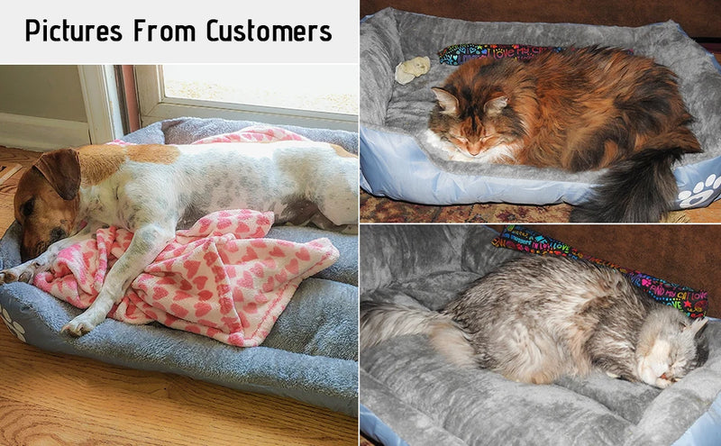 Large Dogs, Washable Pet Bed Mattress Comfortable, Warming Rectangle