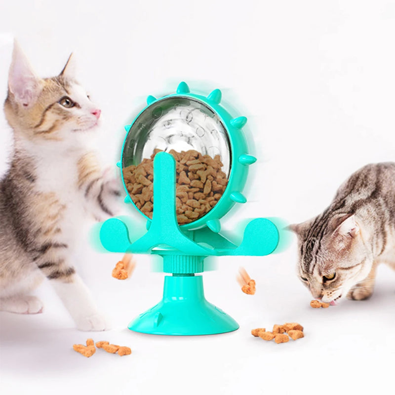 360 Interactive Wheel Treat Leaking Toy for Small Cat Dogs - Pet Wonders