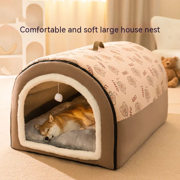 Removable and Washable Seasonal Large Dog House For Pets - Pet Wonders