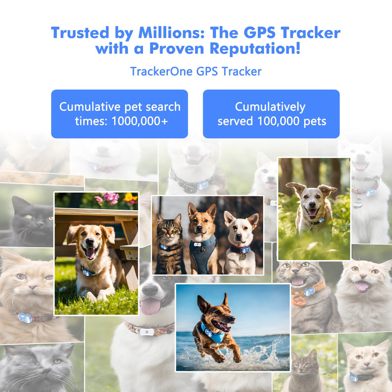 GP30 Pet Tracker Dog Cat Tracker Smart Light Sound Search Lost Finder Waterproof Tracking Device for Pets with Free Trial - Pet Wonders