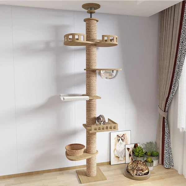 Cat Tree Floor To Ceiling Tower